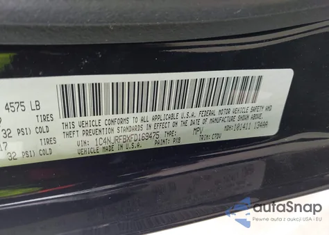 2015 Jeep Patriot Latitude from USA, damaged, VIN 1C4NJRFBXFD169475
